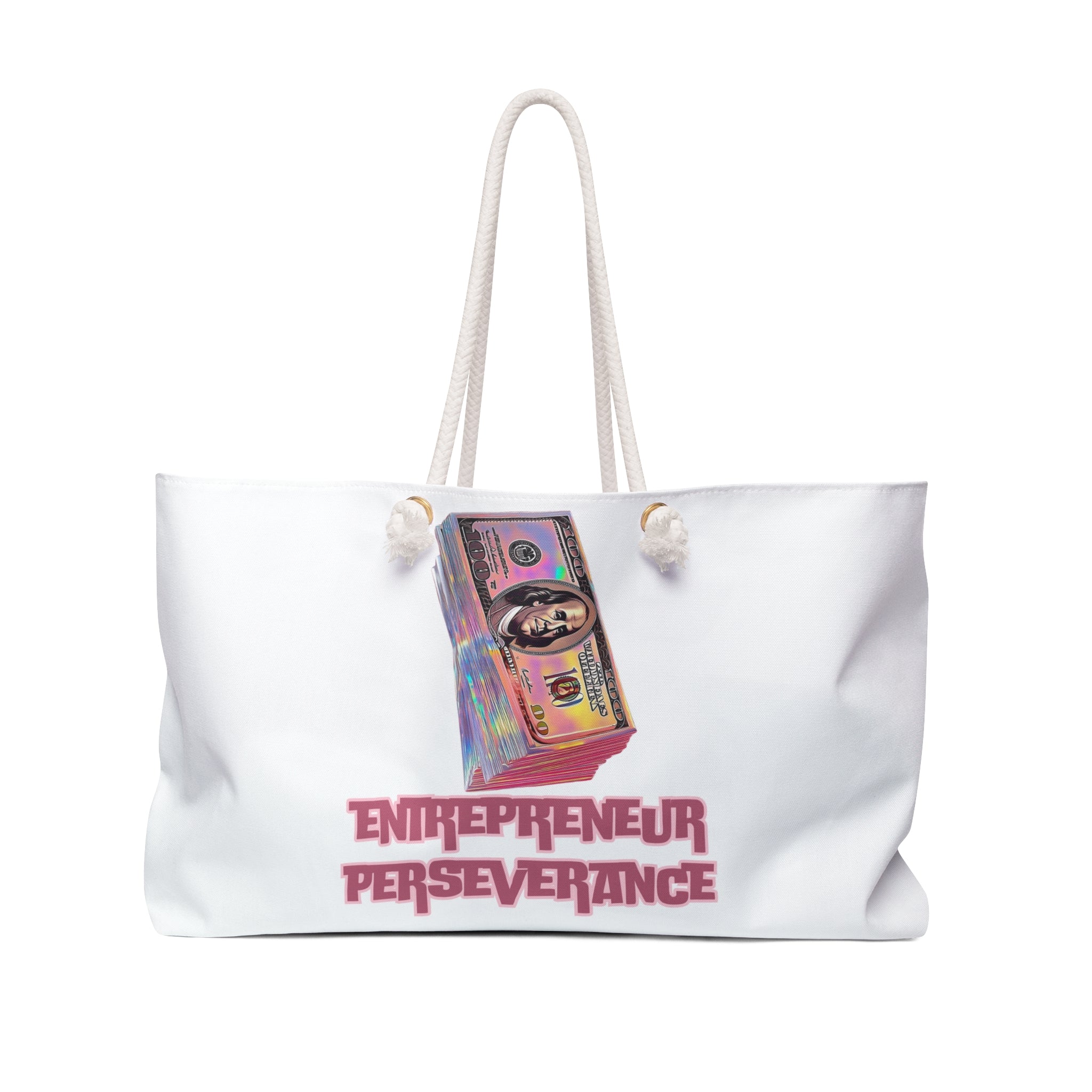 Entrepreneur Perseverance Weekender Bag, Motivational Tote, Travel Bag, Gift for Entrepreneurs, Beach Bag, Stylish Storage