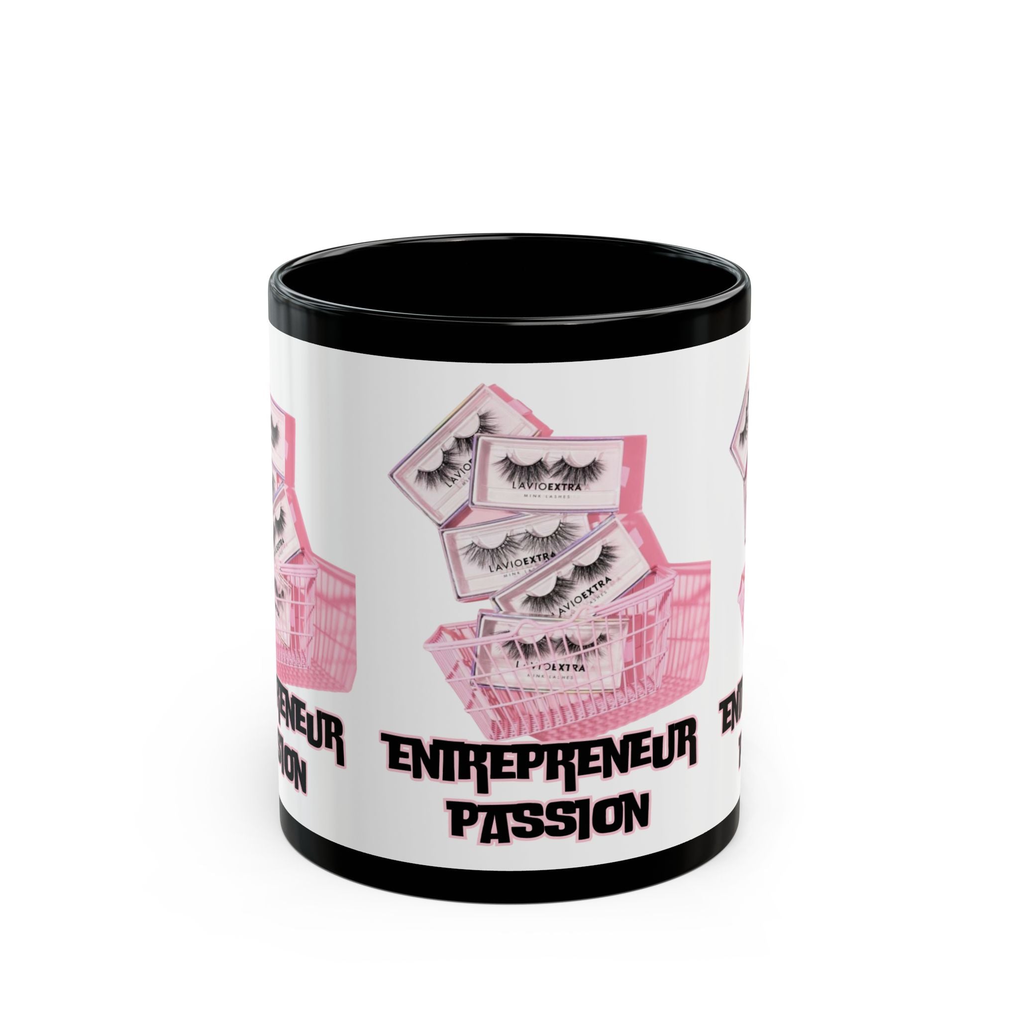 Entrepreneur Passion Mug | Pink Lash Design Coffee Cup, Gift for Business Owners, Motivational Desk Decor, Self-Care Starts Here