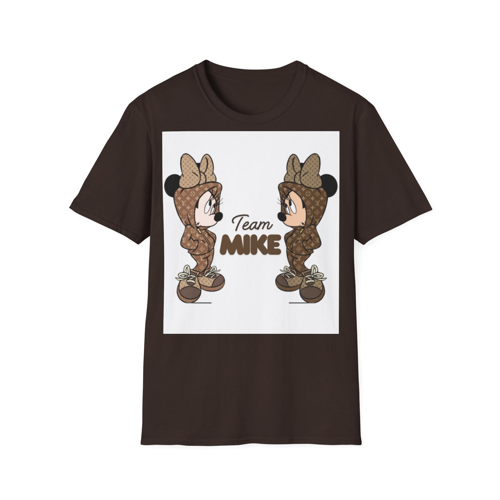 Cute Team Mike Unisex Softstyle T-Shirt, Fun Graphic Tee, Gift for Friends, Casual Wear, Team Spirit Shirt, Birthday Gift