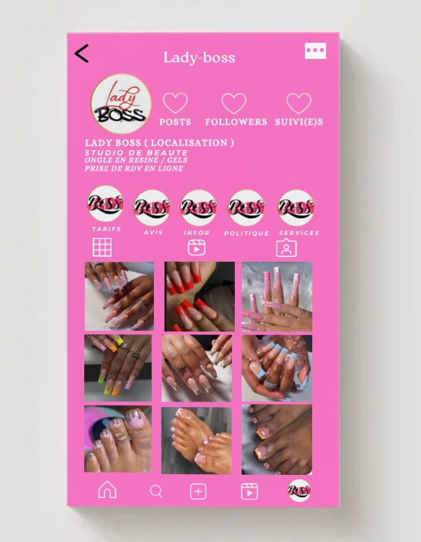 Carte de visite nails