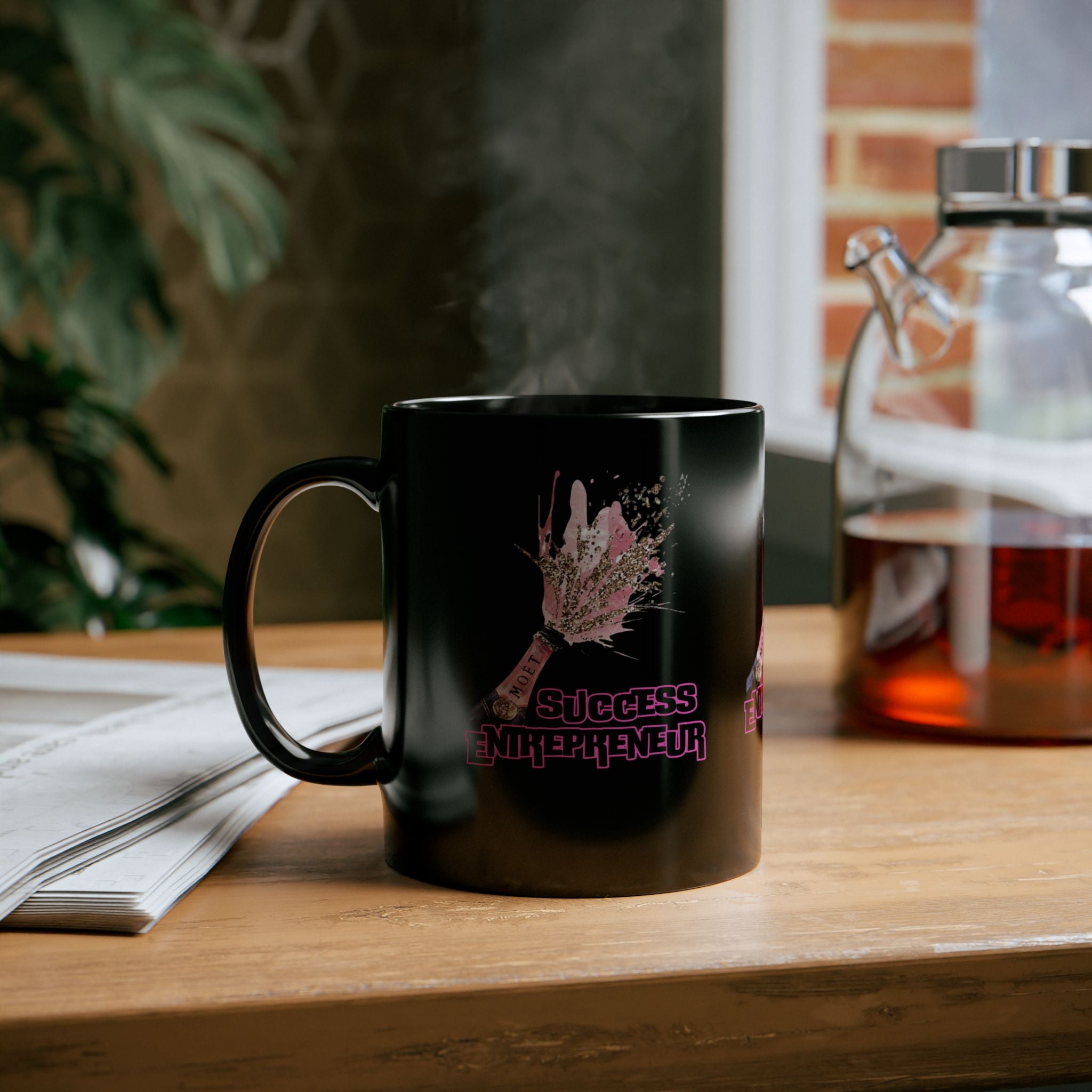 Entrepreneur Success Mug | Black Coffee Cup, Motivational Gift for Business Lovers, Funny Office Mug, CEO Present, Start-Up Motivation