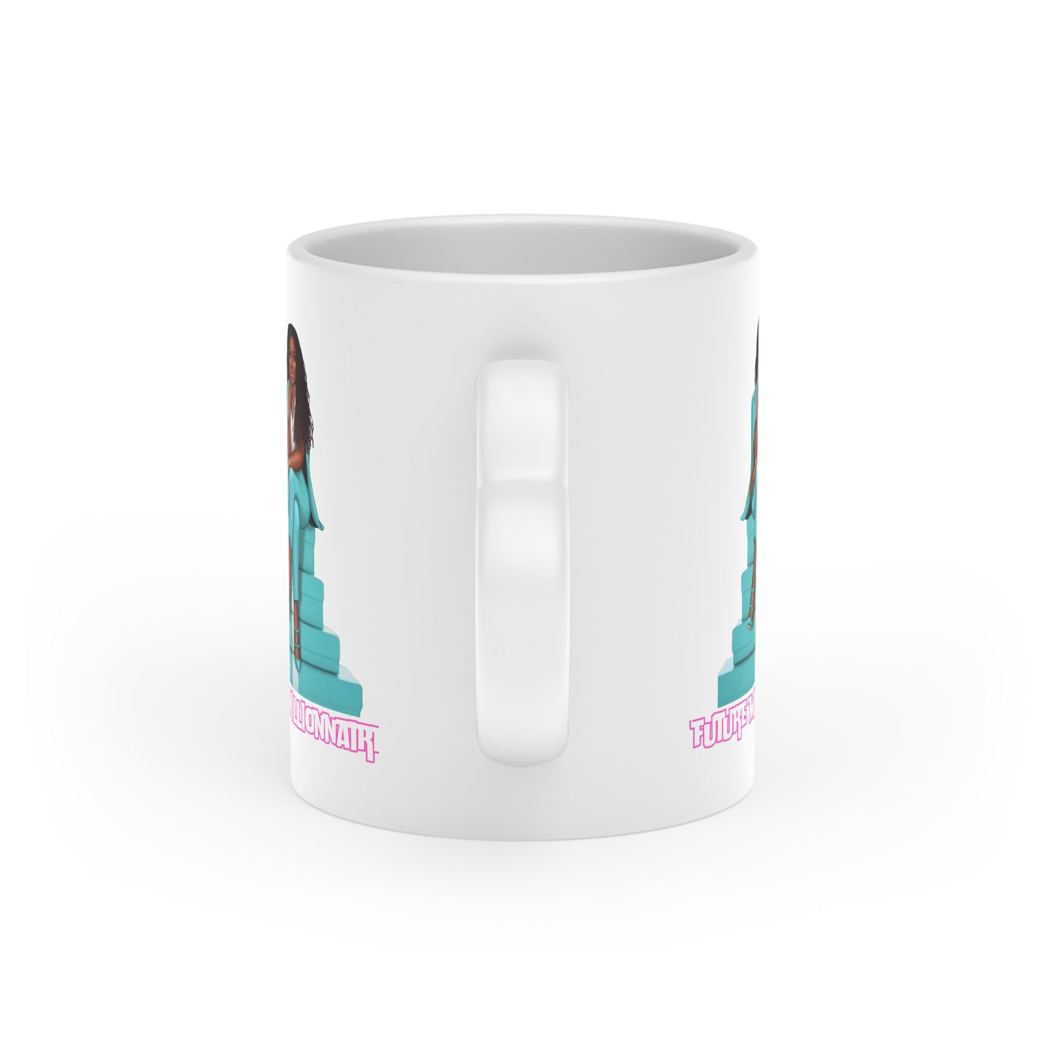 Empowering Heart-Shaped Mug: Future Millionaire, Inspirational Gift, Motivational Coffee Cup, Entrepreneur Mug, Unique Decor
