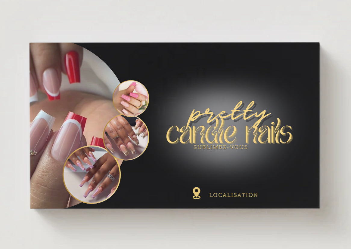 Carte de visite digitale professionnelle – Onglerie & Nail Art