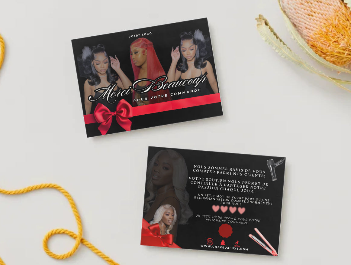 Carte de remerciement digitale – Marketing capillaire & fidélisation client