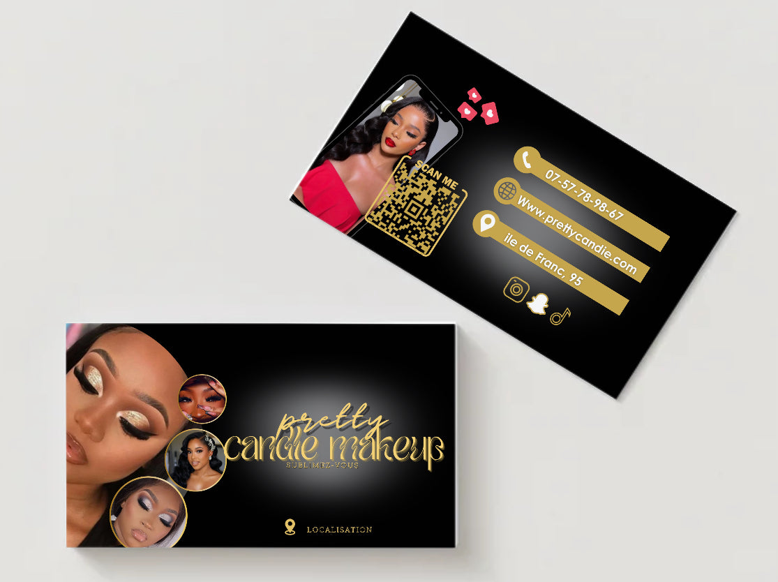Carte de visite digitale professionnelle – Makeup artist